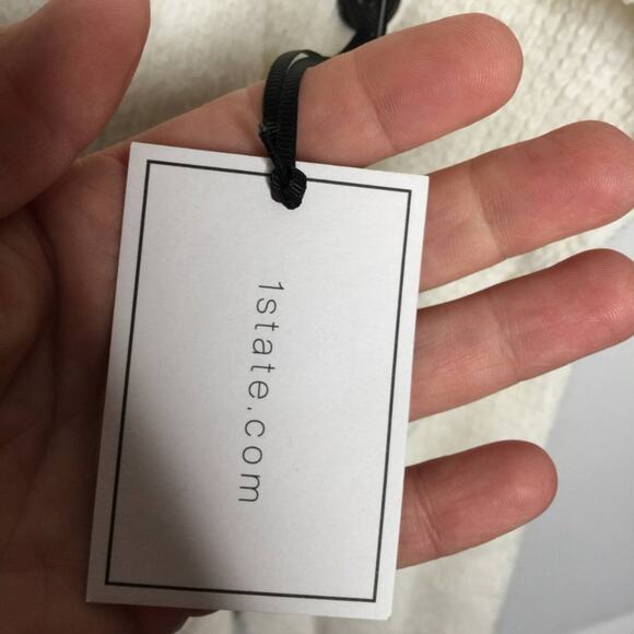 1 State Waffle-Knit Button Turtleneck Sweater Size XLarge NWT xl cowl winter - Picture 5 of 8